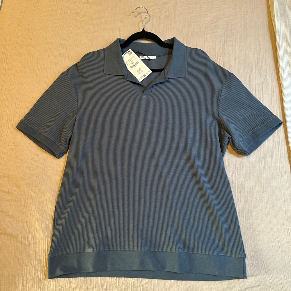 ZARA MEN NWT sweater polo size large never worn